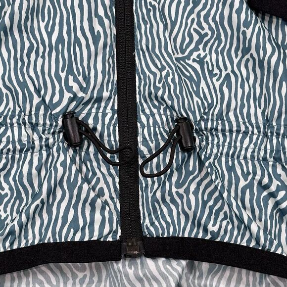Nike Windrunner Jacket Womens XS Green Zebra Print Lightweight‎ Hooded Full Zip - Picture 3 of 16
